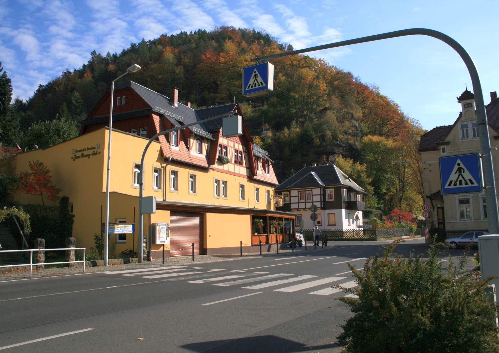 Petters-Gasthaus direkt vor der Grenze