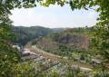 Blick ins Weißeritztal vom Aussichtspunkt am Hohen Stein