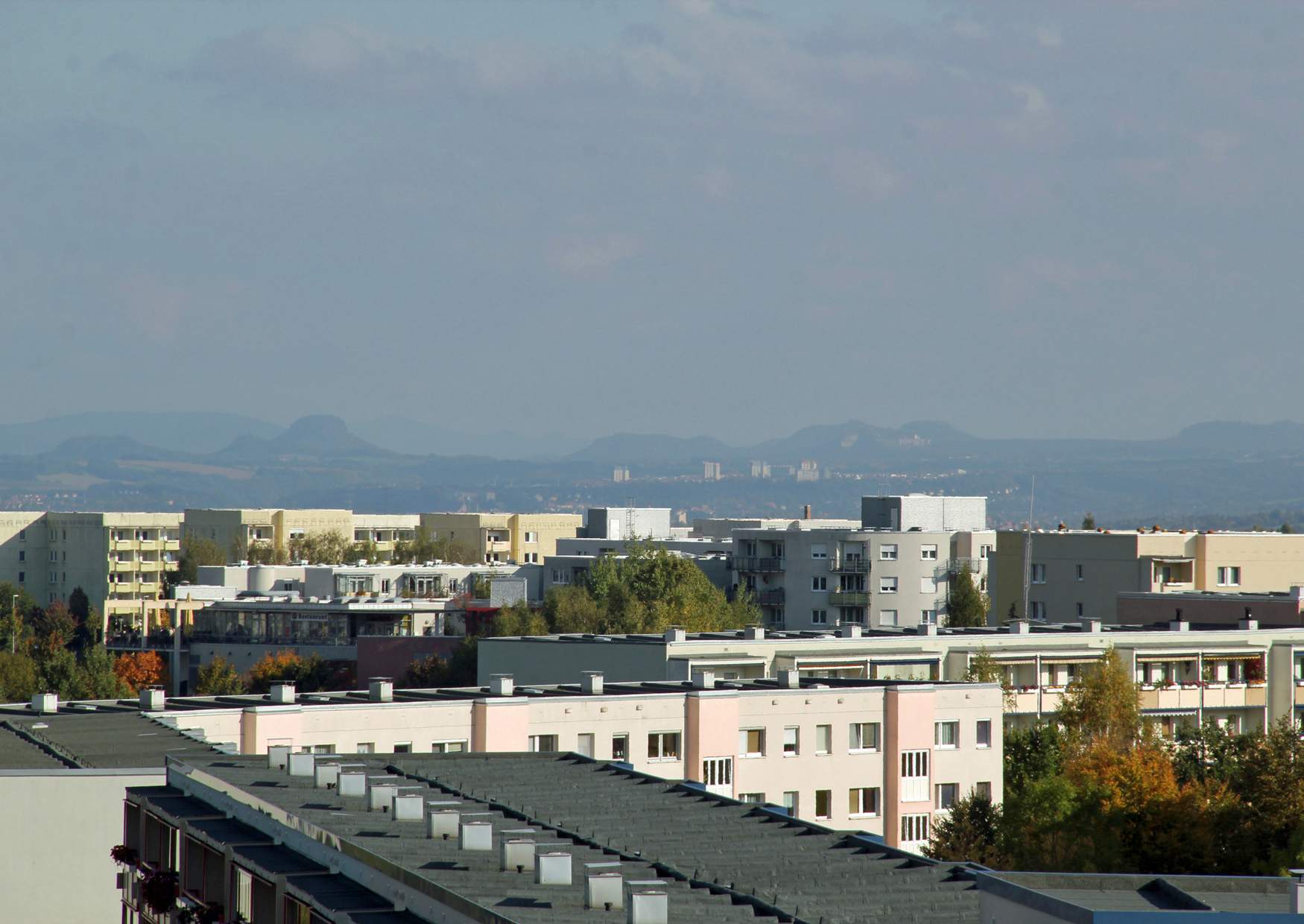 Fichteturm Blick zum Sonnenstein in Pirna