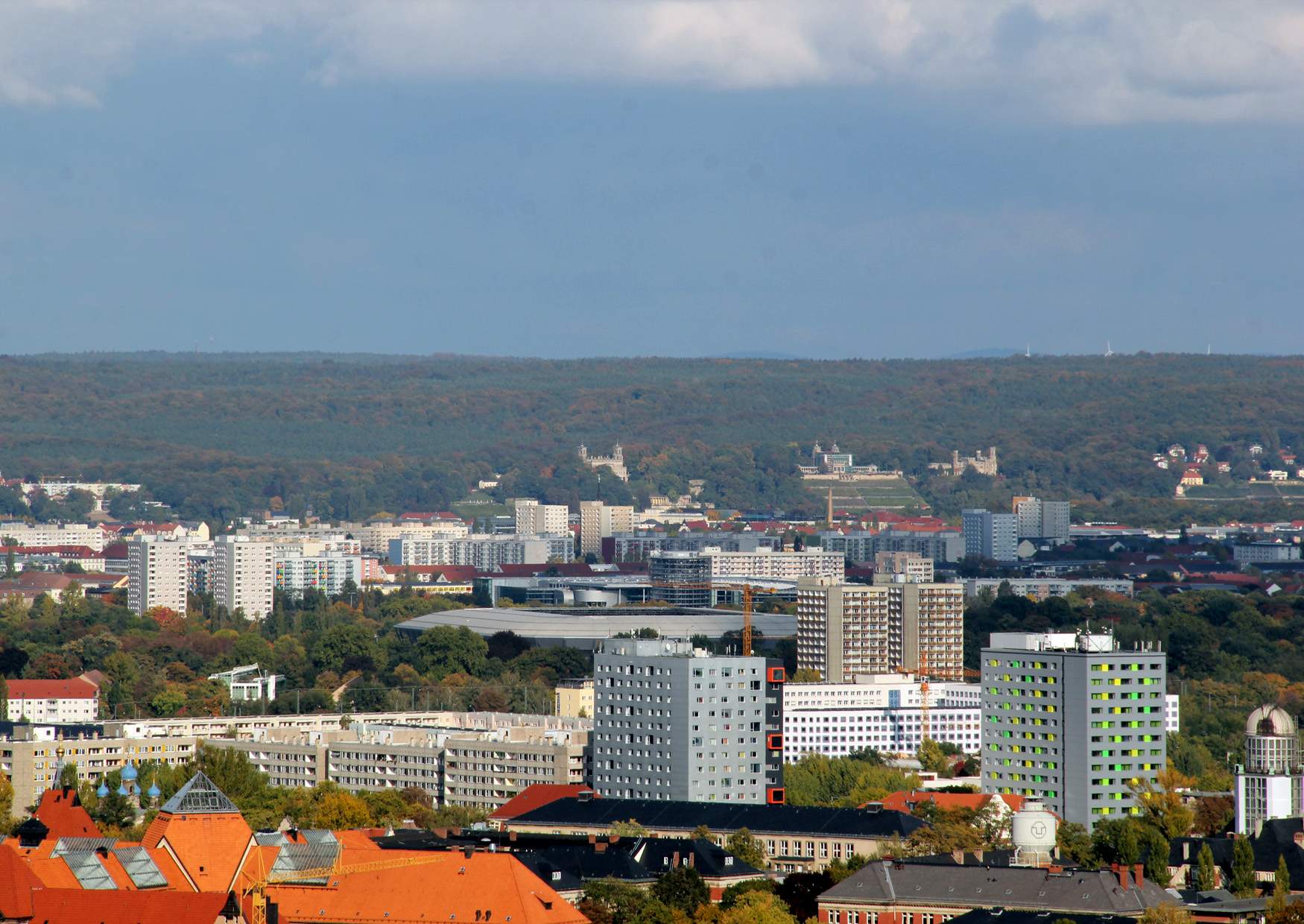 Fichteturm Blick zum Dynamo-Station