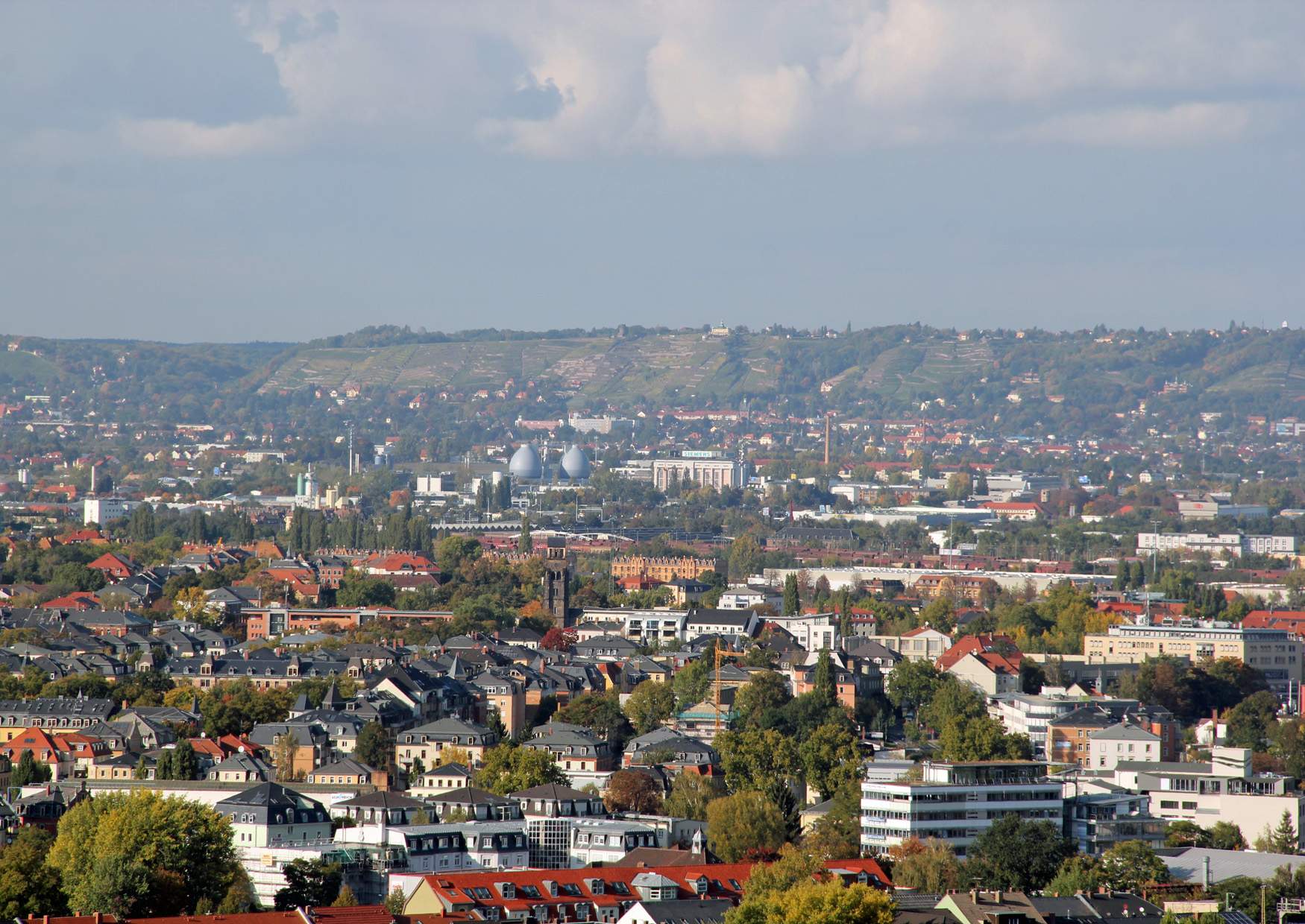 Fichteturm Blick auf Dresden Kaditz