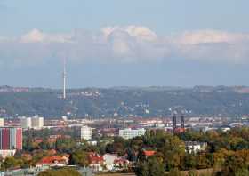 Fichteturm Blick zur Christuskirche in Strehlen