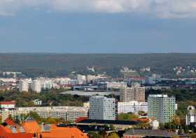 Fichteturm Blick zum Dynamo-Station