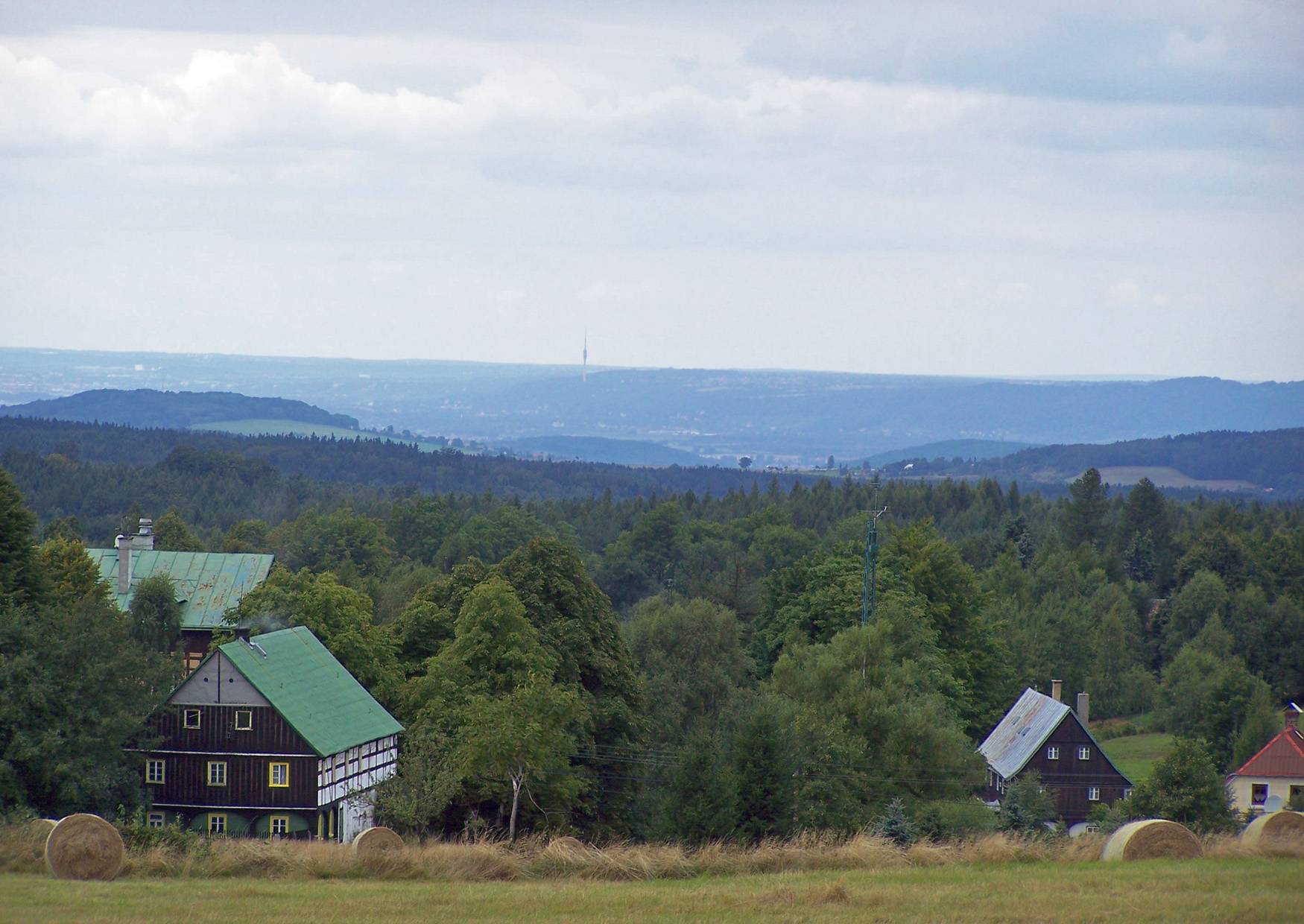 Hohen Schneeberg der Blick nach Dresden am Rückweg