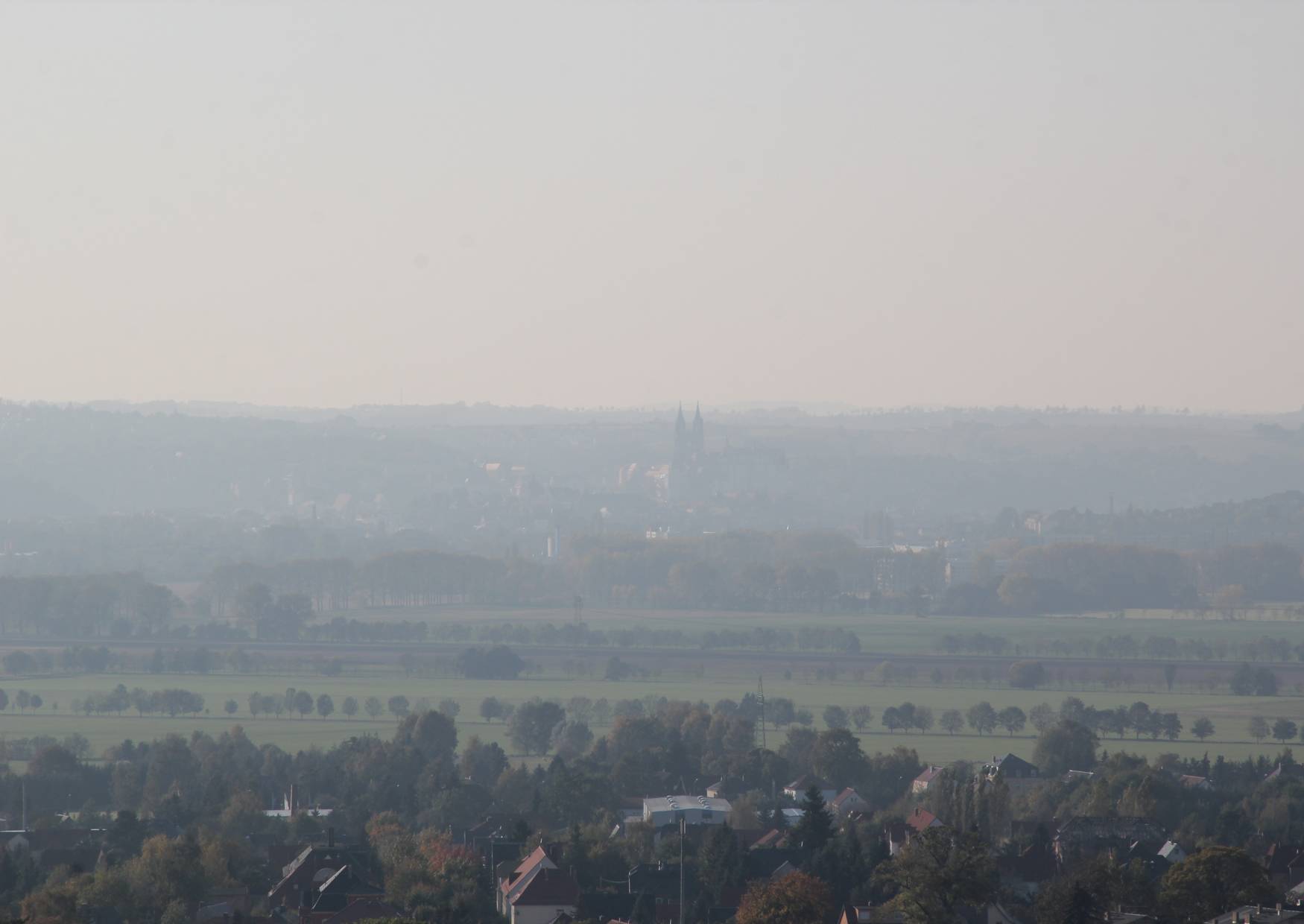 Der Blick vom König-Albert-Turm auf den Meissner Dom