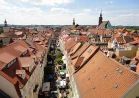 Der Blick vom Reichenturm in Bautzen in Richtung Bautzener Altstadt