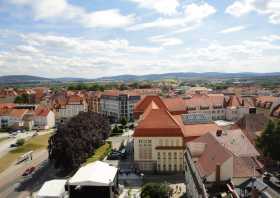 Der Blick vom Reichenturm in Bautzen in Süden