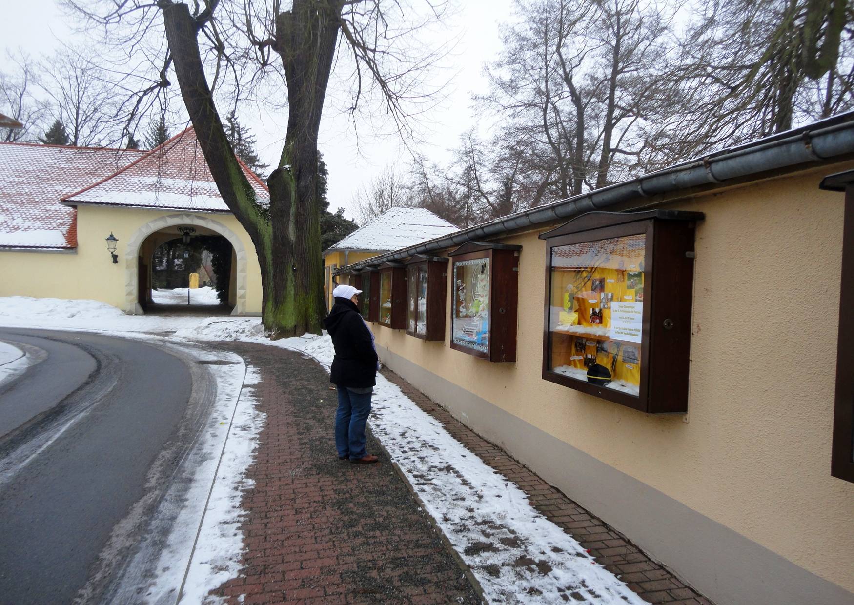 Schlosspark Pulsnitz Eingang von der Stadt Seite