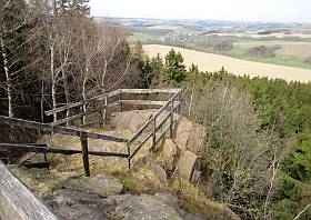 Burgbergaussicht bei Lichtenberg auf dem Gipfel