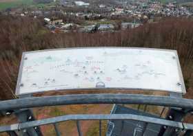 Orientierungstafel Glückauf Turm in Oelsnitz