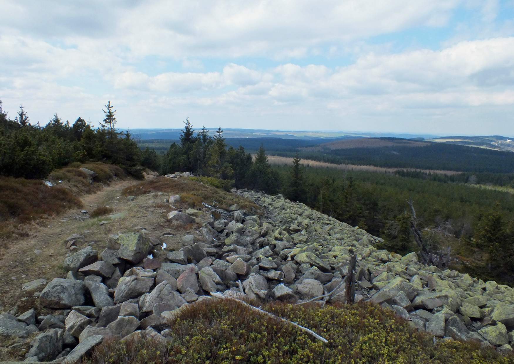 Blockschutthalde auf dem Kahleberg bei Altenberg