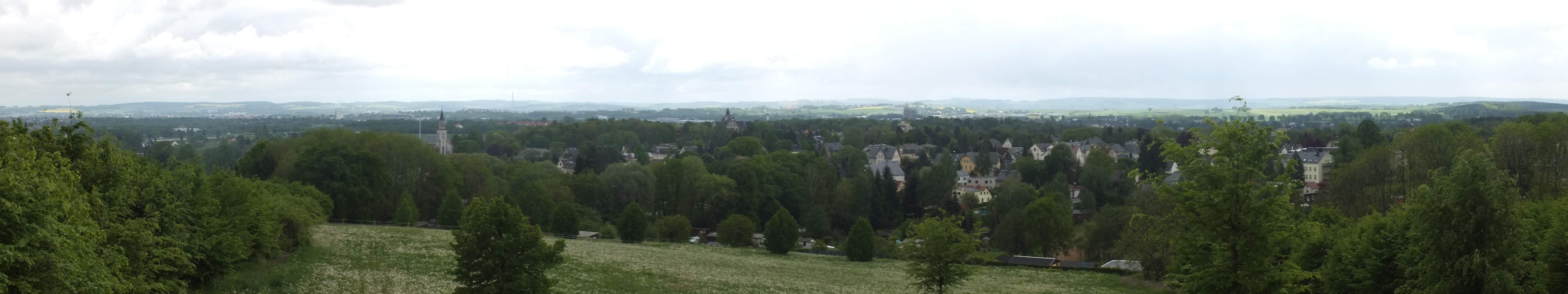 Panorama Hoppbergblick in Rabenstein bei Chemnitz