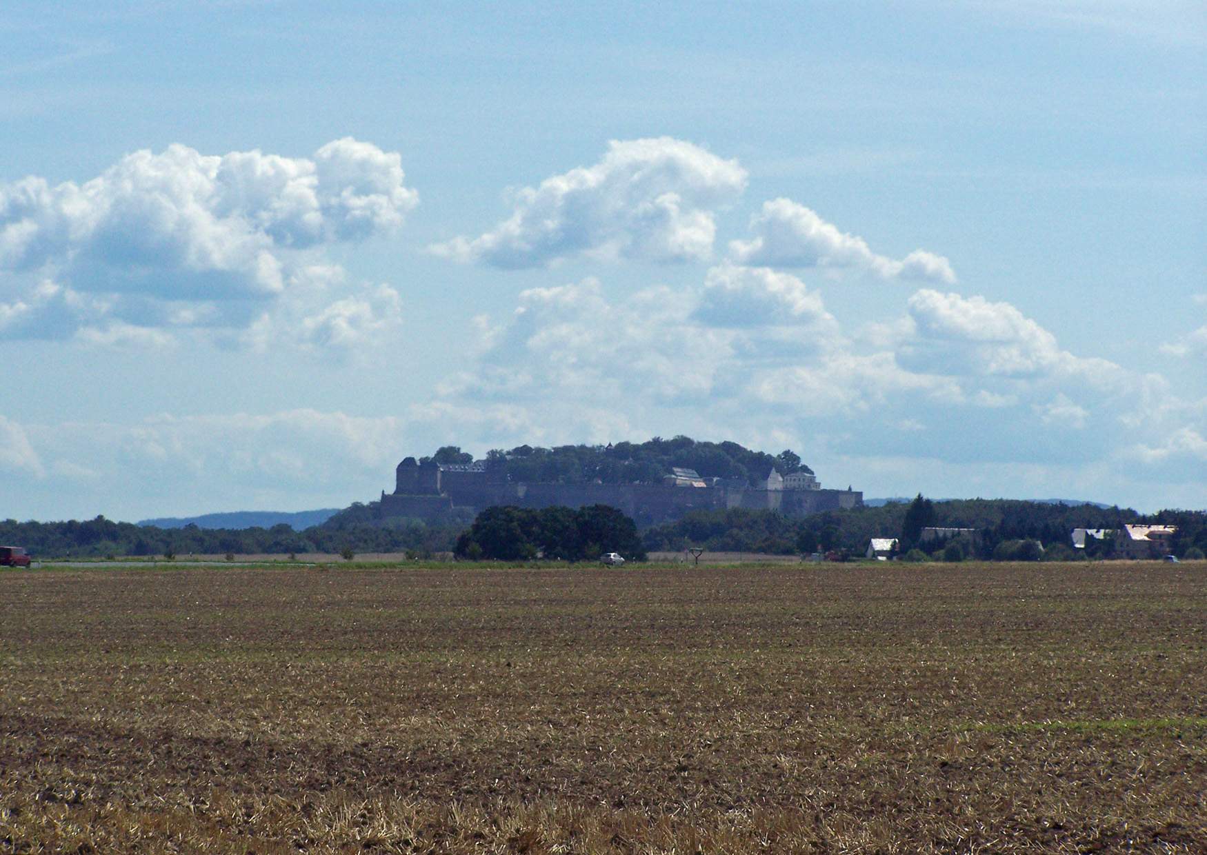 Die Festung Königstein von Krietzschwitz aus gesehen