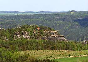 Der Rauenstein Wanderfelsen in der Sächsischen Schweiz