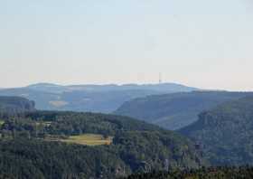 Der Blick auf dem Bukova hora im Böhmischen