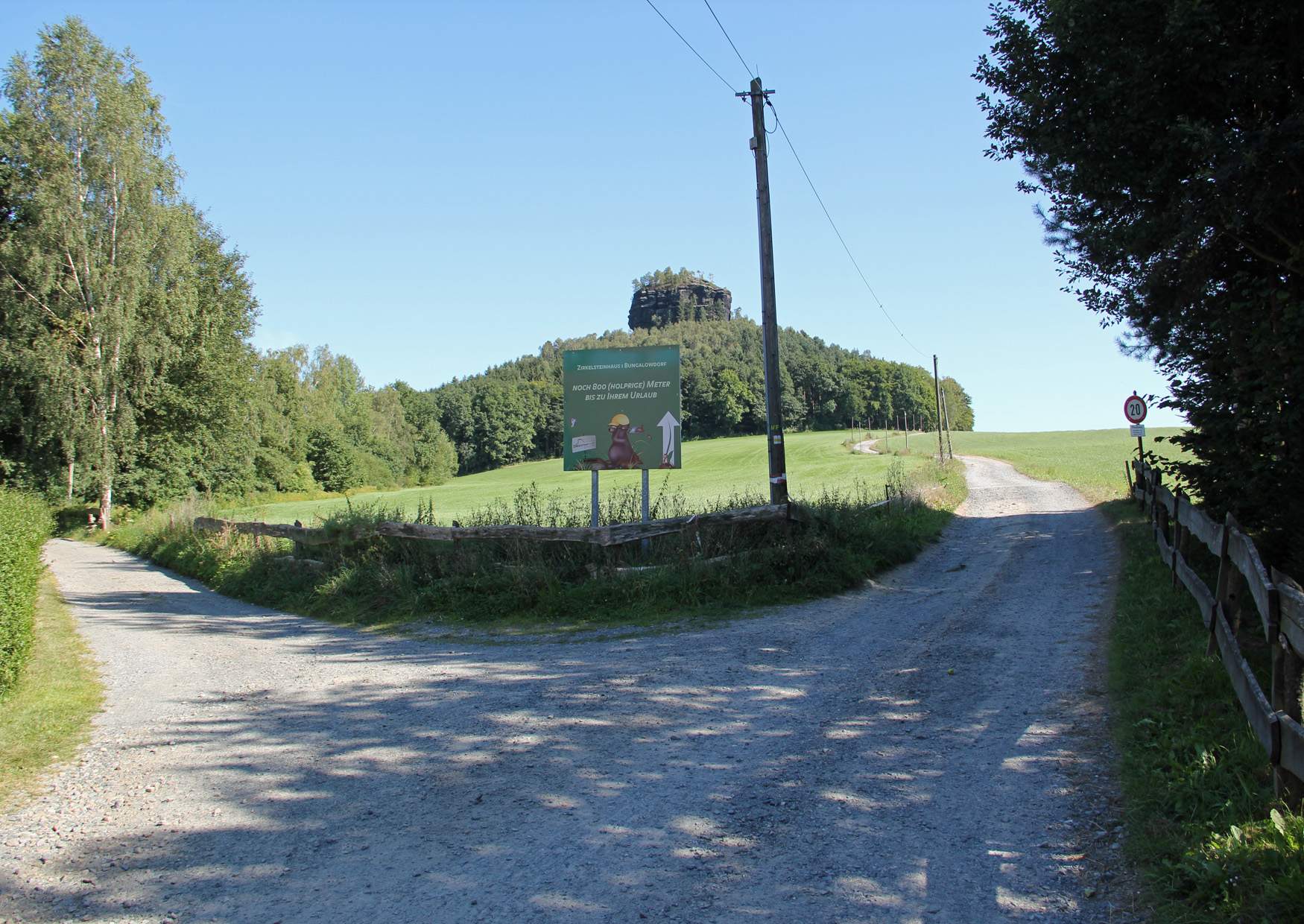 Der Wanderweg durch Schöna zum Zirkelstein