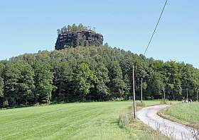 Bild vom Zirkelstein, ein Felsen in der Sächsischen Schweiz