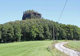 Bild vom Zirkelstein, ein Felsen in der Sächsischen Schweiz