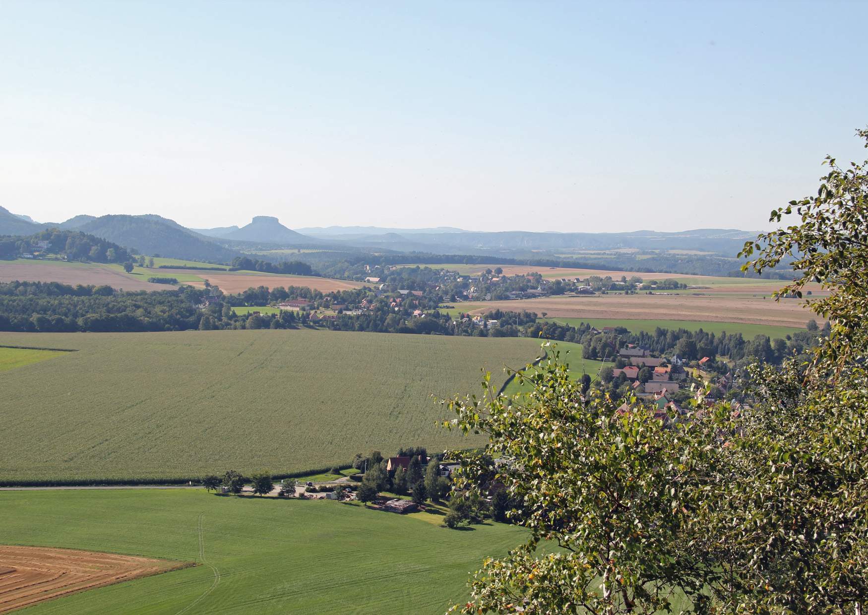 Aussicht vom Zirkelstein auf den Lilienstein