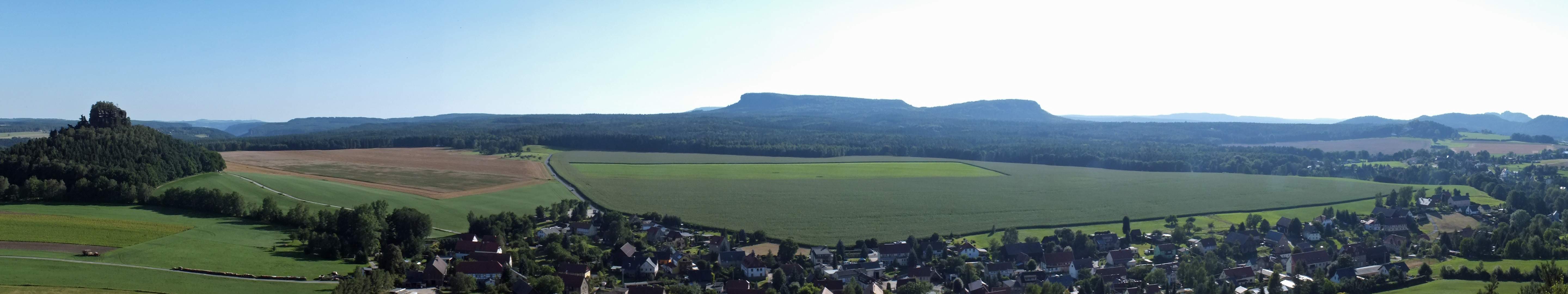 Panorama von der Kaiserkrone - Zschirnsteine