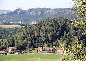 Ausflugsziel der Felsen Kaiserkrone in Reinhardtsdorf-Schöna im OT Schöna in der Sächsischen Schweiz