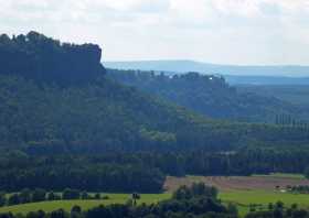 Der Blick vom Brand auf die Festung Königstein