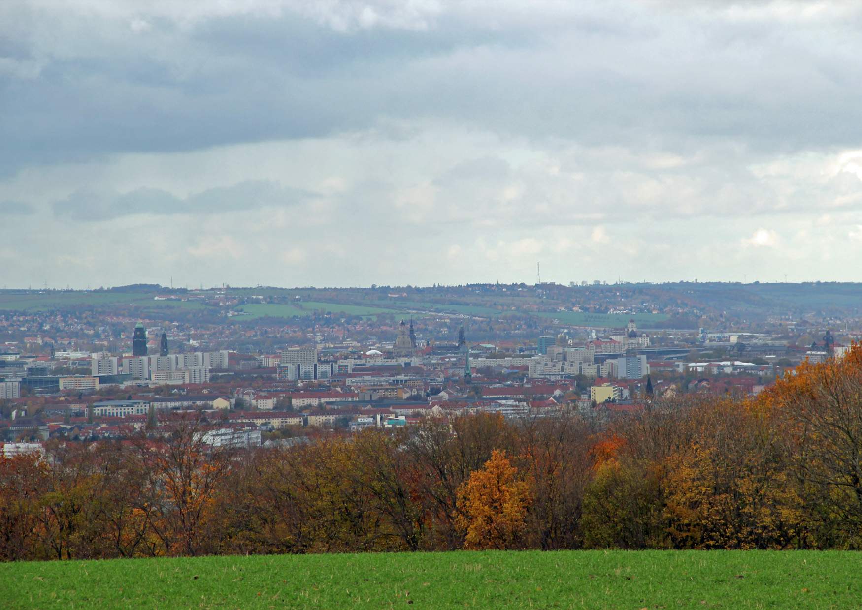 Rockauer Höhe, der herrliche Blick auf die Dresdner Altstadt