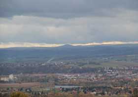 Der Blick auf den Špicák in Tschechien