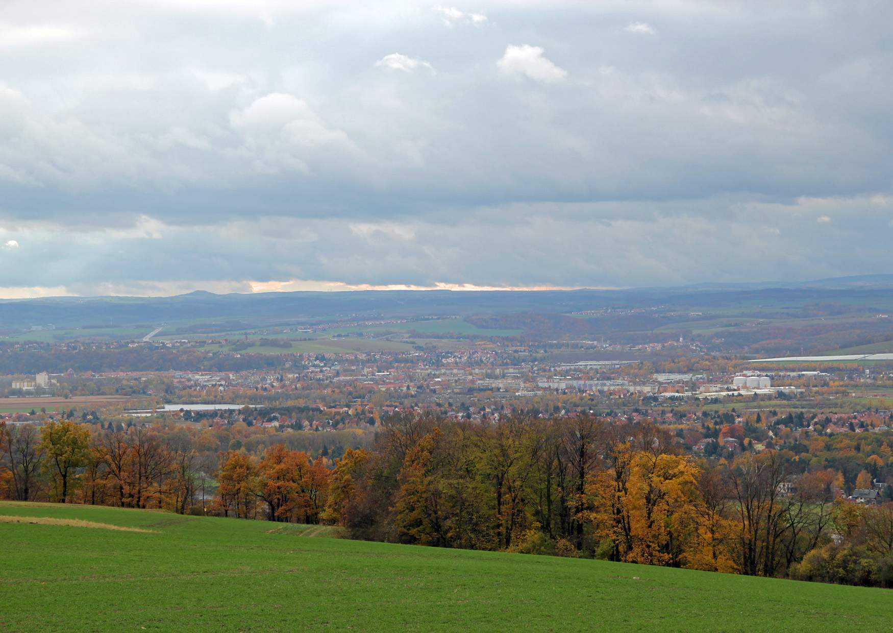 Herbst im Elbtal, der herrliche Ausblick von der Rockauer Höhe