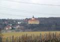 Diesbar-Seußlitz Blick zum Schloss Hirschstein