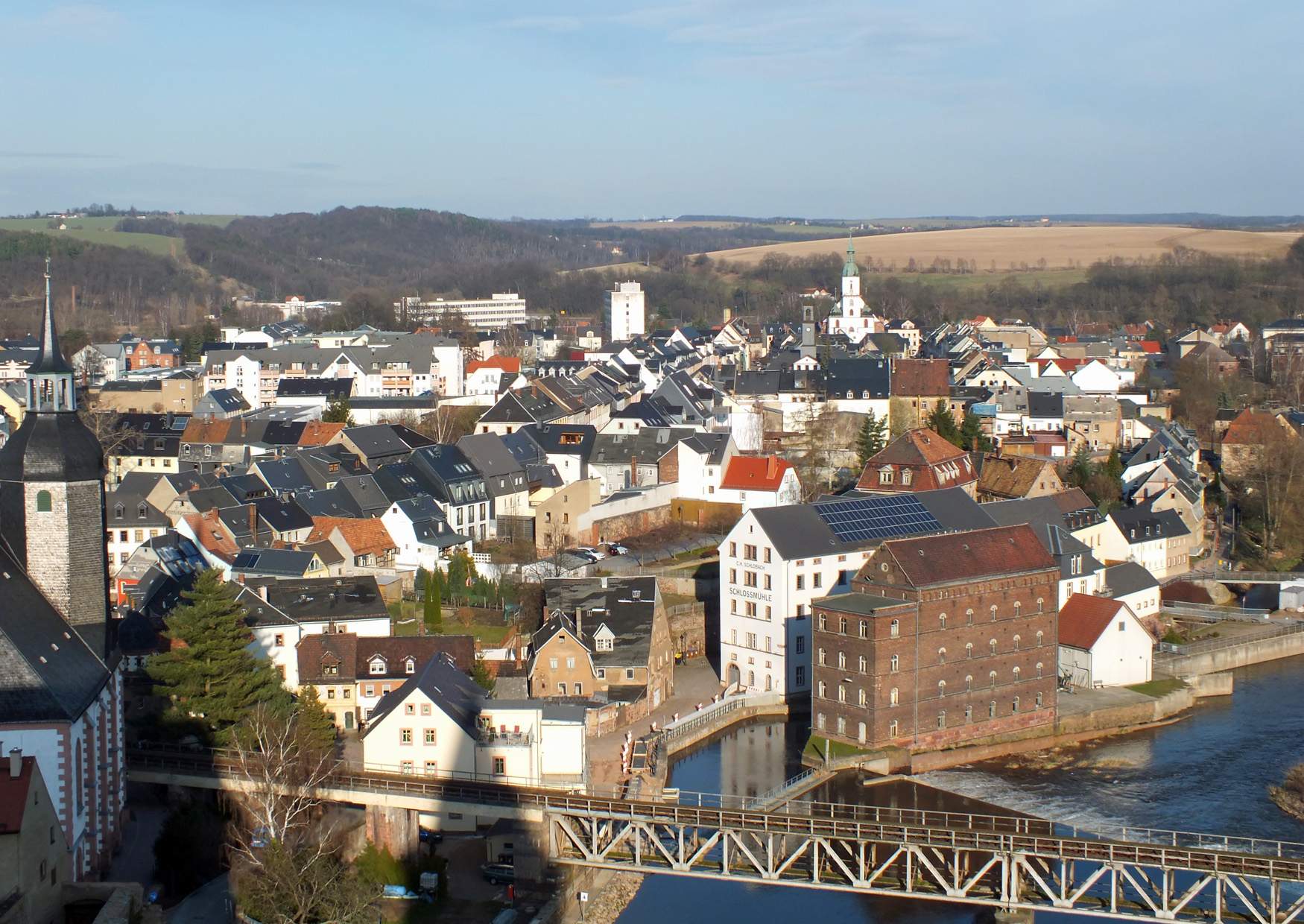 Rochlitz Altstadt mit Markt und Rathaus