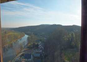 Schloss Rochlitz Blick zum Rochlitzer Berg