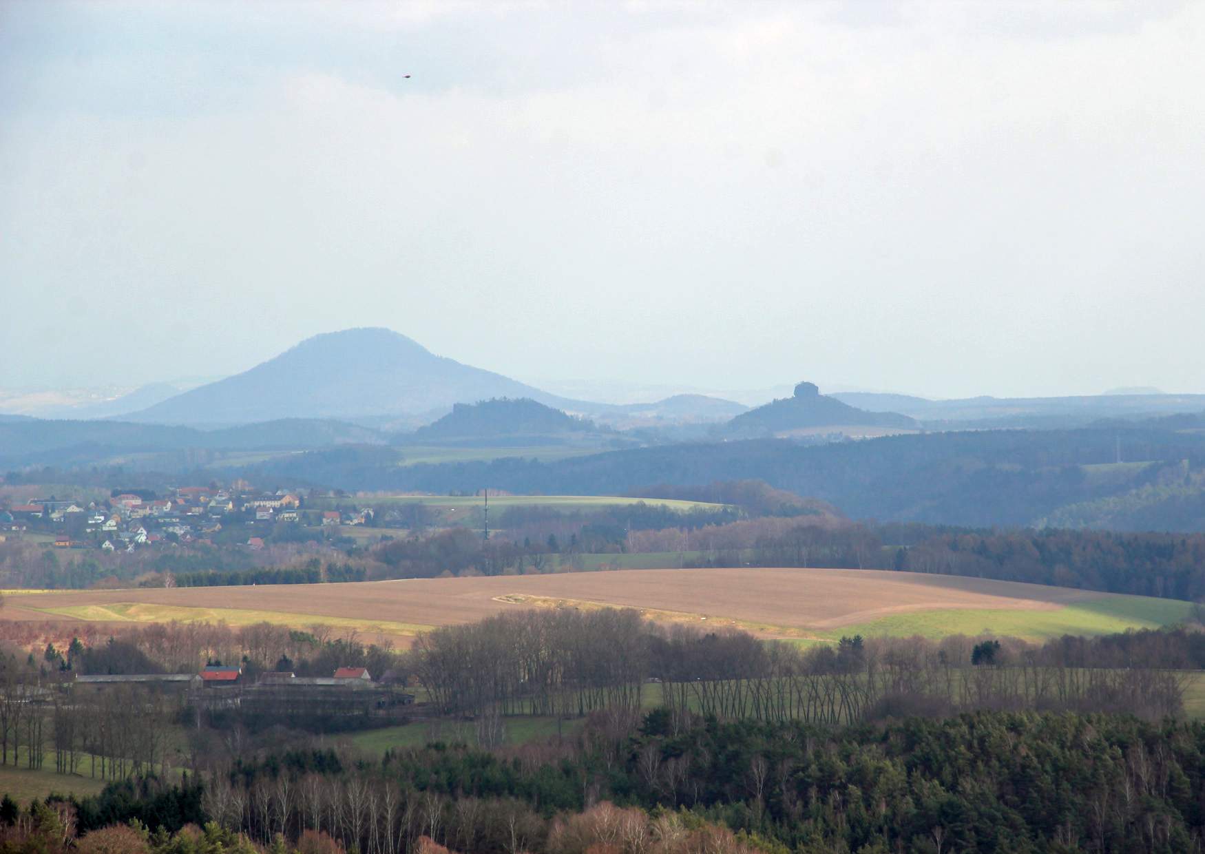 Der Blick von der Bastei in die Böhmische Schweiz