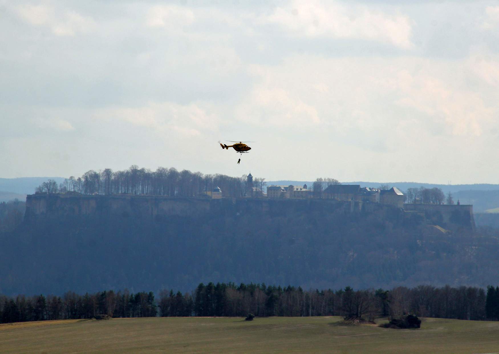 Die Festung Königstein von der Bastei gesehen