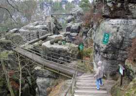 Der Blick auf die Felsenburg Neurathen