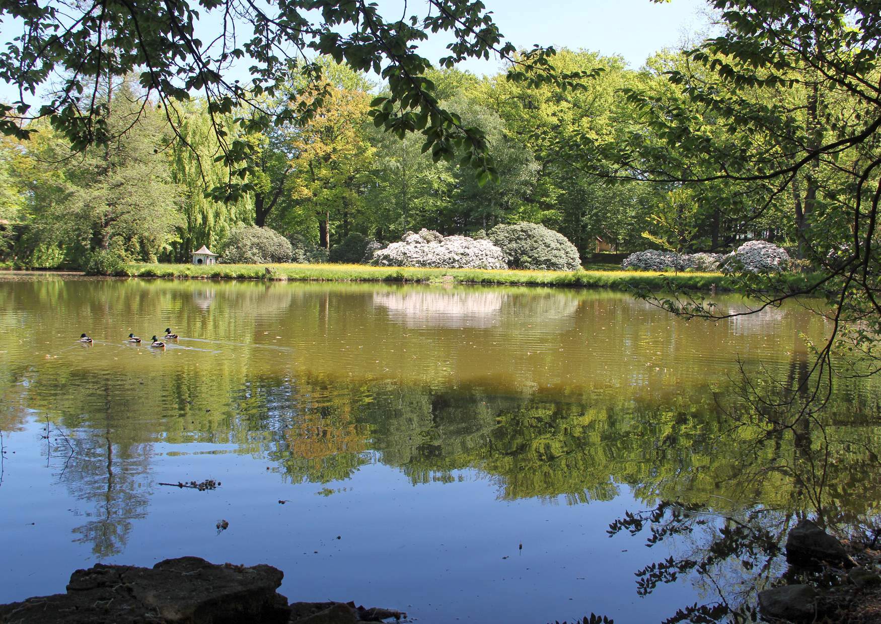 Idyllischer Park Bischheim in Sachsen