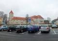 Freiberg kleiner Parkplatz am Schloss Freudenstein