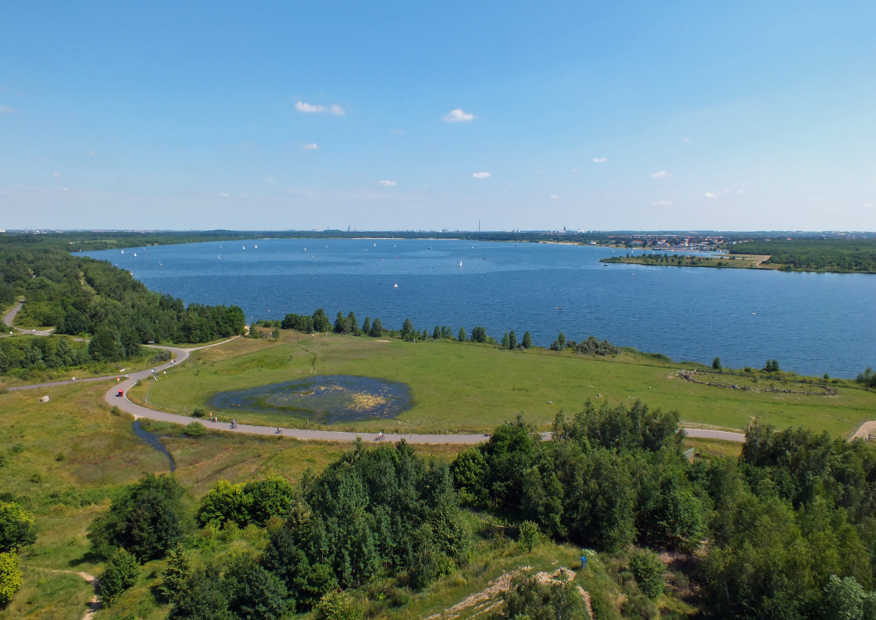 Blick Cospudener See vom Turm