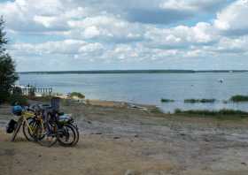 Badestrand am Campingplatz Geierswalder See