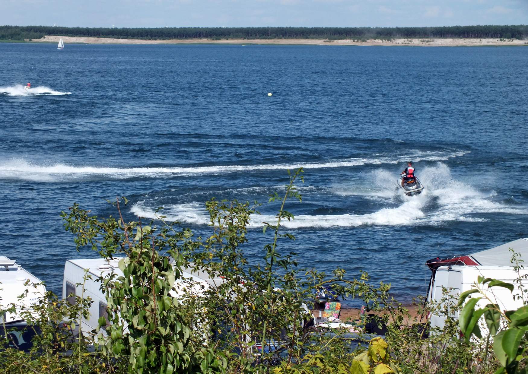 Jetski, Jetboot fahren auf dem Geierswalder See