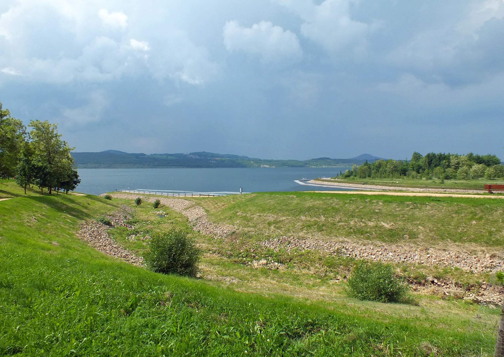 Hier soll der Bootshafen Tauchritz am Berzdorfer See entstehen