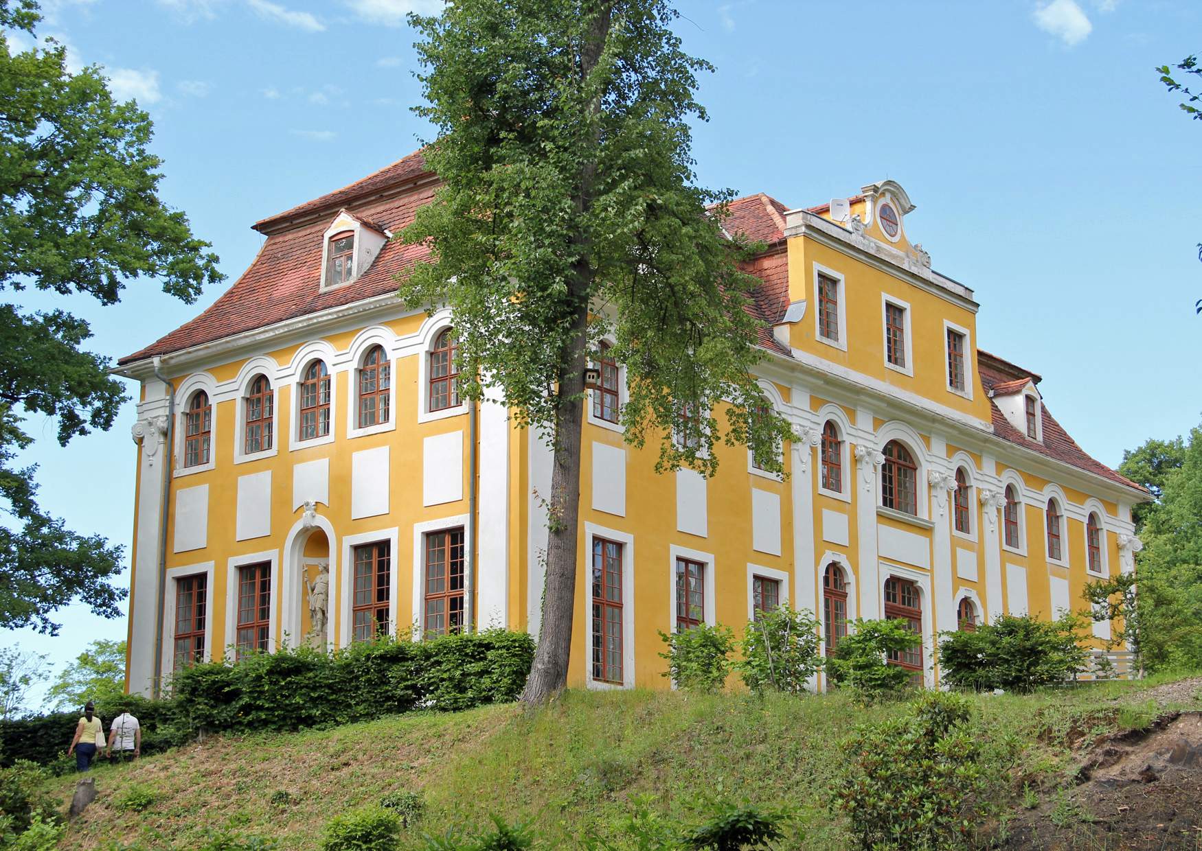 Rückseite des Schloss Neschwitz