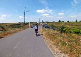 Radweg über Kanal Markkleeberger See Störmthaler See