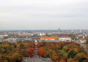 Völkerschlachtdenkmal Blick auf die Stadt Leipzig