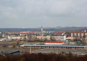 Blick vom aussichtsturm Plauen zur Markuskirche