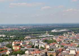 Aussichtsplattform Panorama Tower Leipzig Blick nach Westen