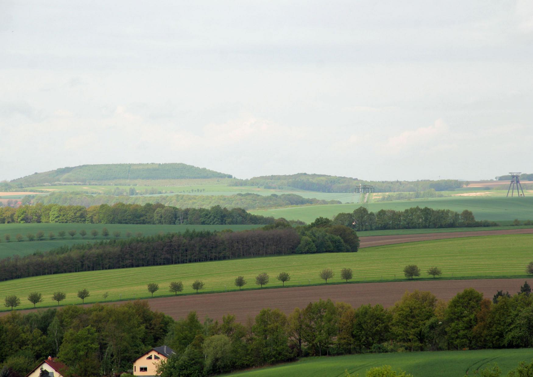 Halde Beerwalde Wandgemälde Wismut Förderturm