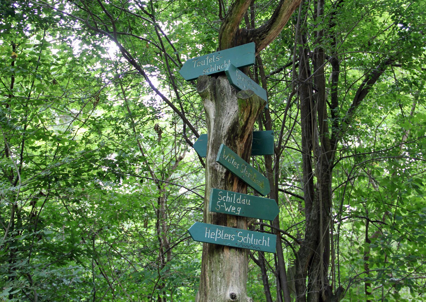 Teufelsschlucht, Hesslers-Schlucht zum Schildbergturm