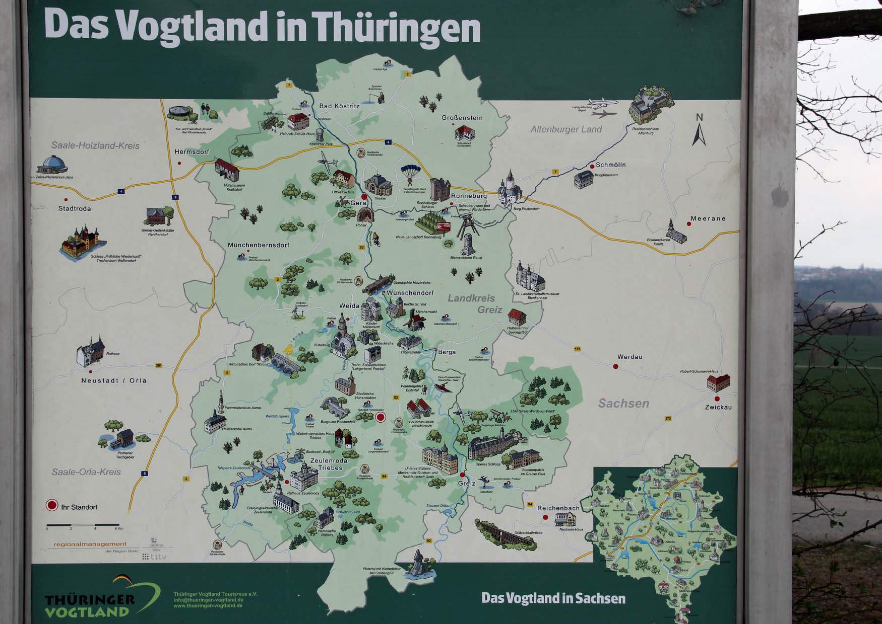 Informationstafel am Aussichtsturm Wildetaube Altgernsdorf