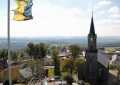 Blick vom Aussichtspunkt Schöneck über das Vogtland